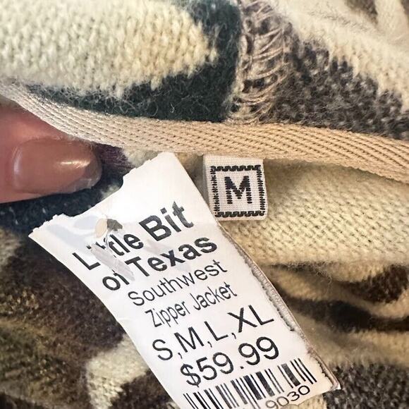 Tejidos Camm Alpaca Blend Southwest Zipper Jacket Hoodie Aztec Equador Mens M - Picture 5 of 7